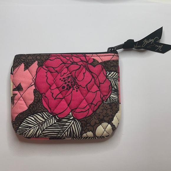 Vera Bradley Handbags - Vera Bradley mocha rouge coin pouch